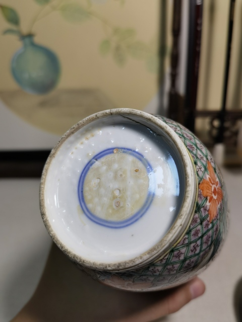 域鉴古玩】【细路精品】晚清五彩花鸟纹棒槌瓶拍卖价格/图片/值多少钱