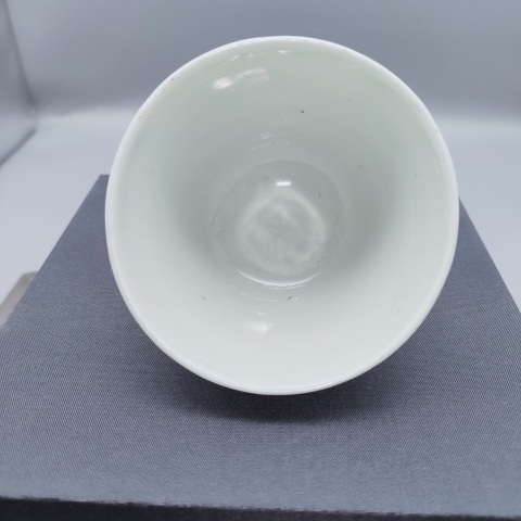 古玩陶瓷清代,美品青白釉仰鐘杯拍賣,當前價格499元