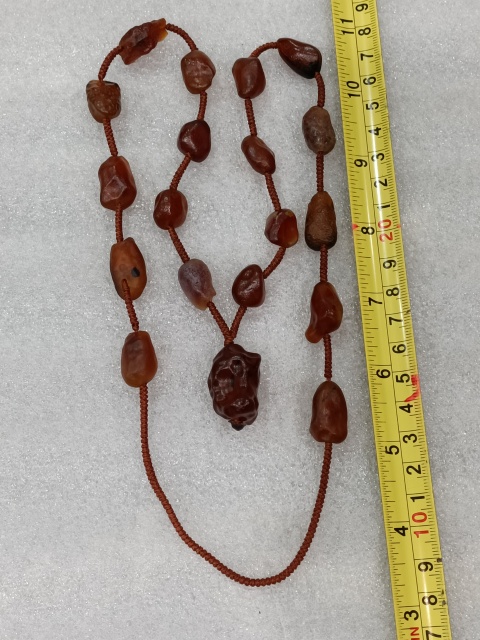 古玩雜項瑪瑙項鏈拍賣,當前價格298元