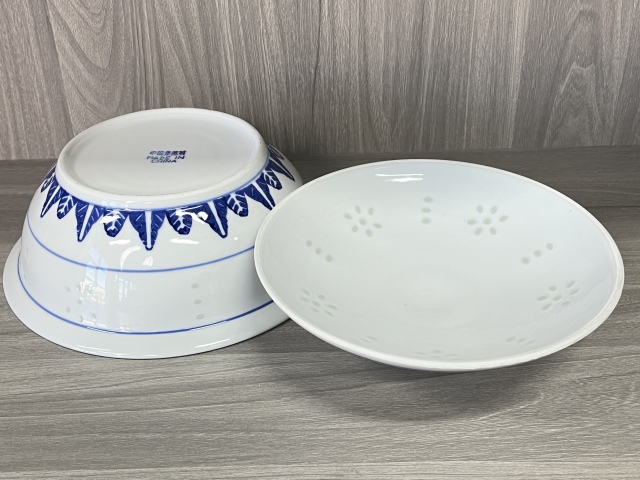 古玩陶瓷青花錦地玲瓏瓷蓋鍋拍賣，當前價格1元