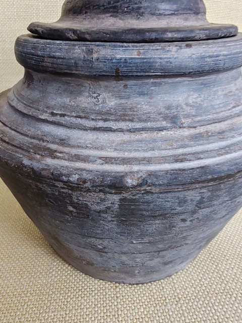 古玩陶瓷精品黑色陶罐拍賣,當前價格580元