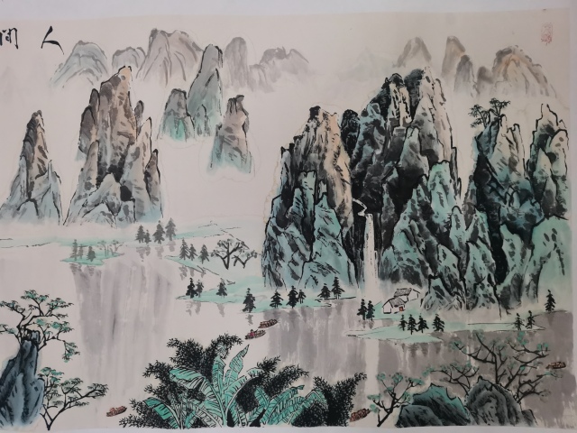 古玩字畫北京泉清書社會員著名書畫家牛建長山水人間仙境拍賣,當前價格299元