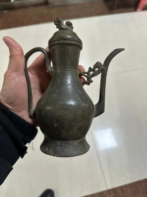 古玩陶瓷明末清初錫壺賞器拍賣,當前價格1800元
