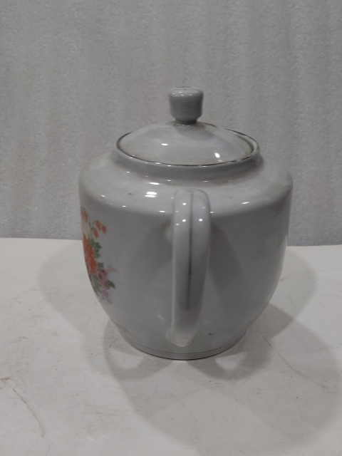 古玩陶瓷雙11秒殺彩繪鳳凰喜字紋茶壺拍賣,當前價格0元