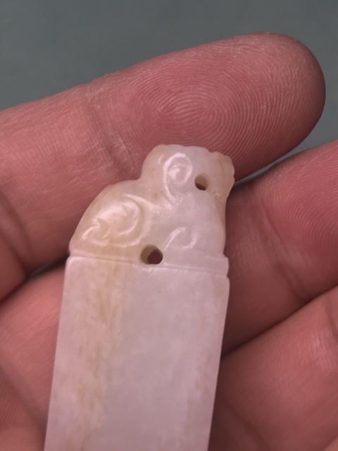 古玩玉器明代白玉獸鈕印章拍賣(mài)，當(dāng)前價(jià)格15600元