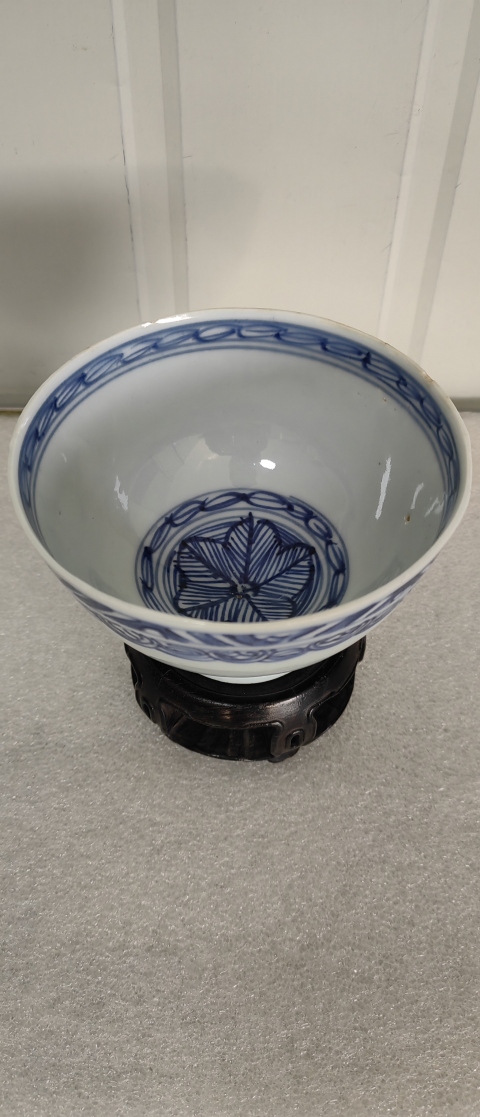 古玩陶瓷清早·青花蓮瓣紋雞心碗拍賣，當前價格8500元