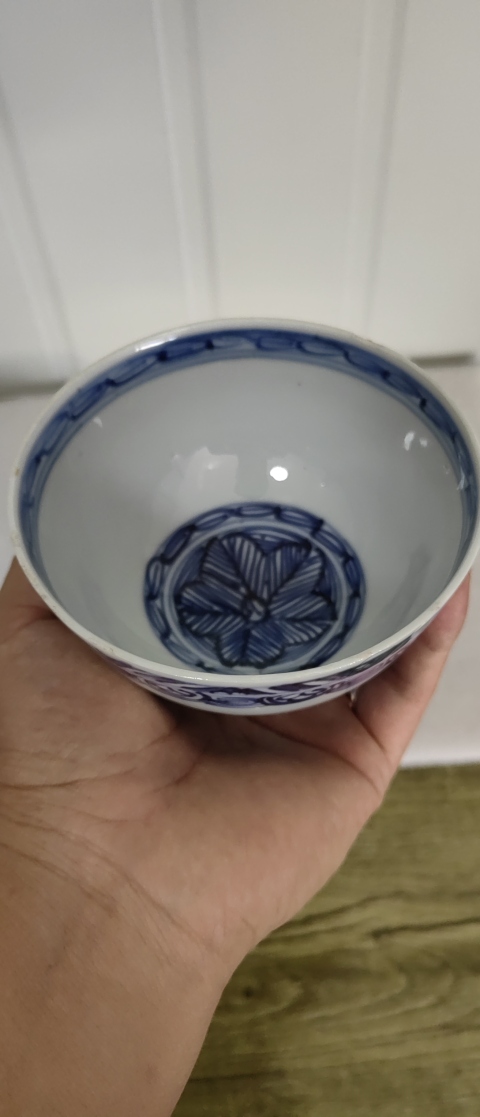 古玩陶瓷清康熙仿永宣青花蓮瓣紋雞心碗拍賣，當前價格5500元