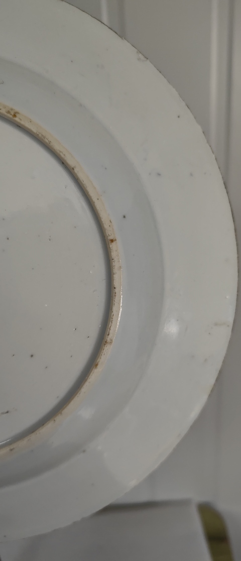 古玩陶瓷康熙·樓臺亭閣山水紋青花盤拍賣，當(dāng)前價格950元