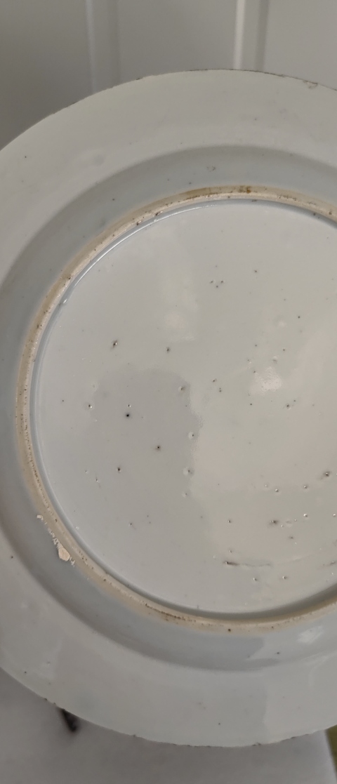 古玩陶瓷康熙·樓臺亭閣山水紋青花盤拍賣，當(dāng)前價格950元