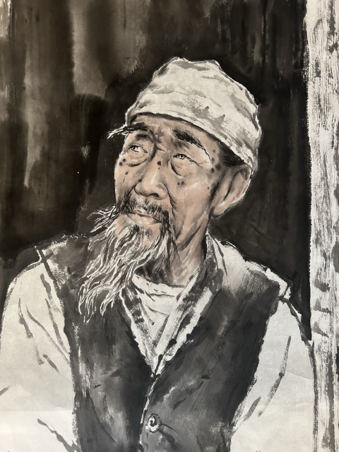 古玩字畫陳書升《西北老漢》拍賣，當前價格4888元