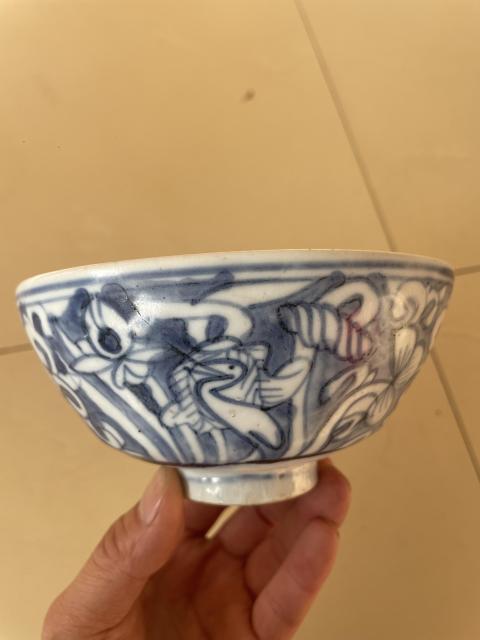 古玩陶瓷明晚期青花一路連科碗拍賣(mài)，當(dāng)前價(jià)格1280元