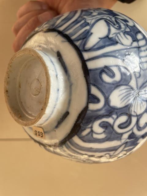 古玩陶瓷明晚期青花一路連科碗拍賣(mài)，當(dāng)前價(jià)格1280元