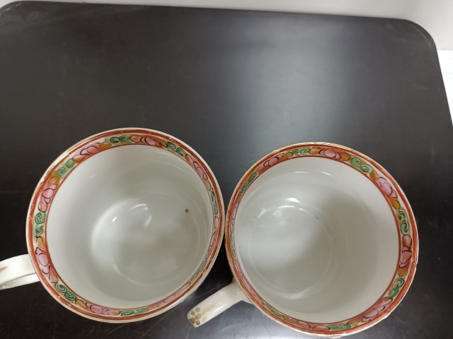 古玩陶瓷廣彩杯碟拍賣(mài),當(dāng)前價(jià)格1888元