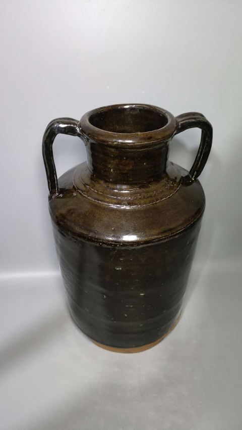 古玩陶瓷磁州窯茶葉末釉雙系瓶拍賣，當前價格4600元