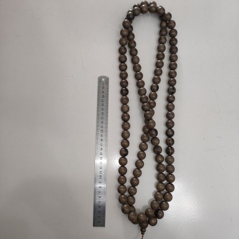 古玩雜項老料金絲楠木,陰沉木108粒珠子拍賣,當前價格2600元