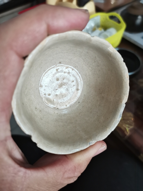 古玩陶瓷影青花口高足杯春節放肉趕緊點兒啊。拍賣，當前價格1111元