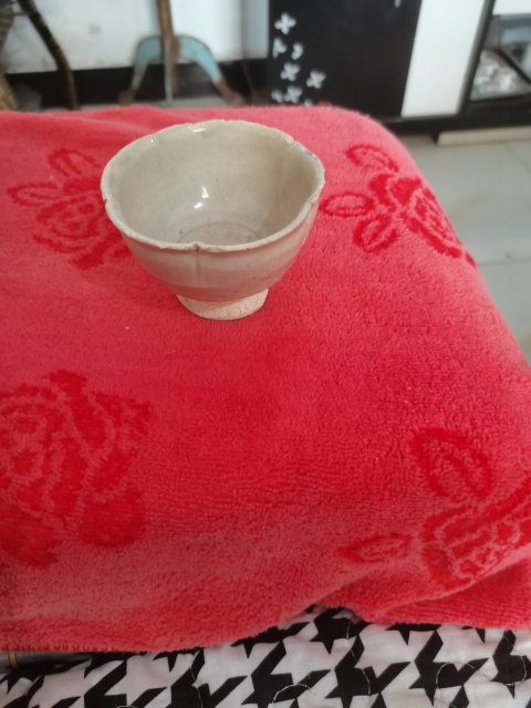 古玩陶瓷影青花口高足杯春節放肉趕緊點兒啊。拍賣，當前價格1111元