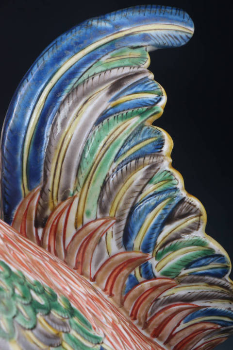 古玩陶瓷【8848-49】清乾隆  粉彩雄雞瓷塑擺件拍賣，當前價格8100元