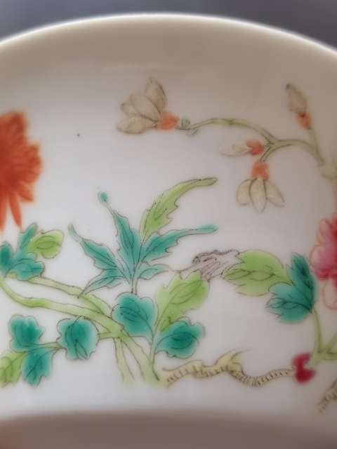 古玩陶瓷粉彩花卉紋三才蓋碗拍賣，當前價格10000元