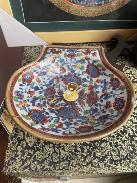 古玩陶瓷青花粉彩盤拍賣，當前價格6000元