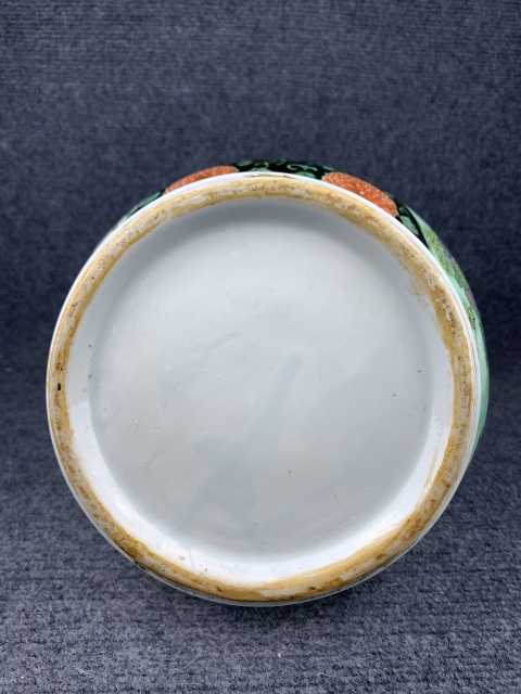 古玩陶瓷五彩花鳥蒜頭瓶拍賣，當前價格5000元