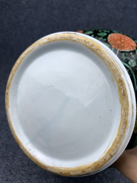 古玩陶瓷五彩花鳥蒜頭瓶拍賣，當前價格5000元