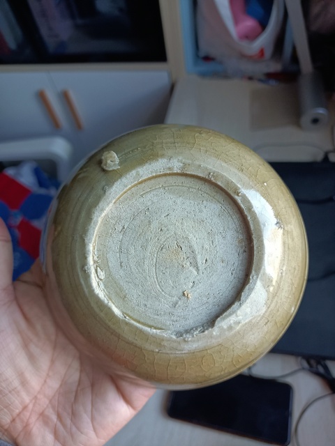 古玩陶瓷元末明初·龍泉青釉洗臥足杯拍賣，當前價格1500元