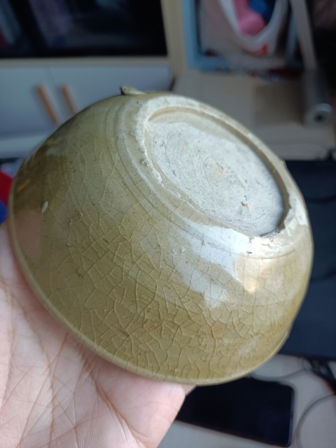 古玩陶瓷元末明初·龍泉青釉洗臥足杯拍賣，當前價格1500元