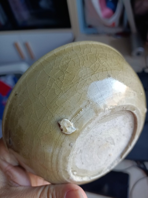 古玩陶瓷元末明初·龍泉青釉洗臥足杯拍賣，當前價格1500元