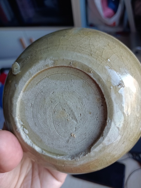 古玩陶瓷元末明初·龍泉青釉洗臥足杯拍賣，當前價格1500元