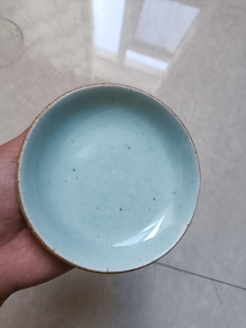 古玩陶瓷清道光.豆青釉盤拍賣,當前價格900元
