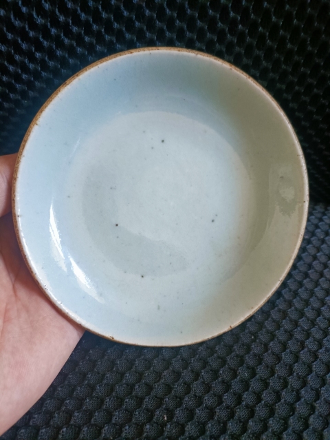 古玩陶瓷清道光.豆青釉盤拍賣,當前價格900元