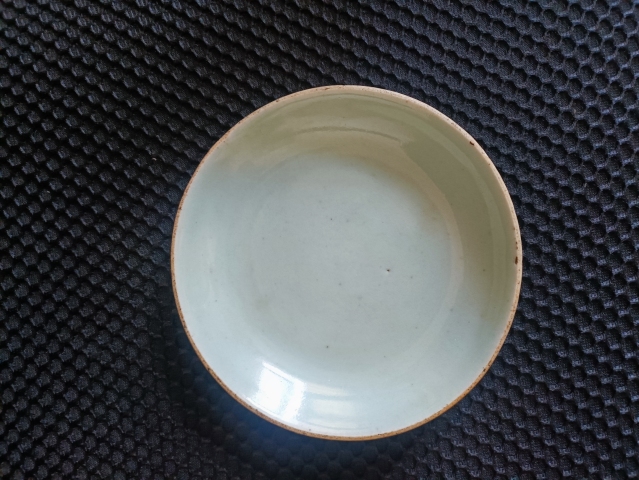 古玩陶瓷清道光豆青釉盤拍賣,當前價格200元