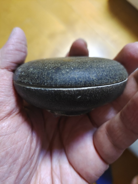 古玩陶瓷褐釉印泥盒拍賣，當前價格680元