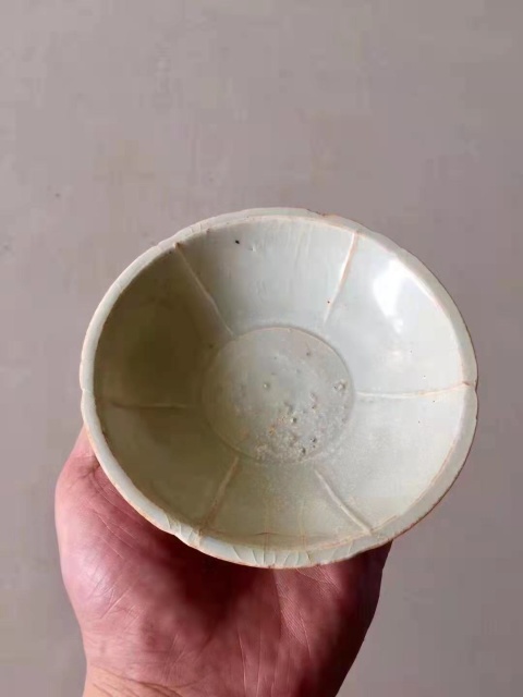 古玩陶瓷青白釉葵口洗拍賣，當前價格1600元