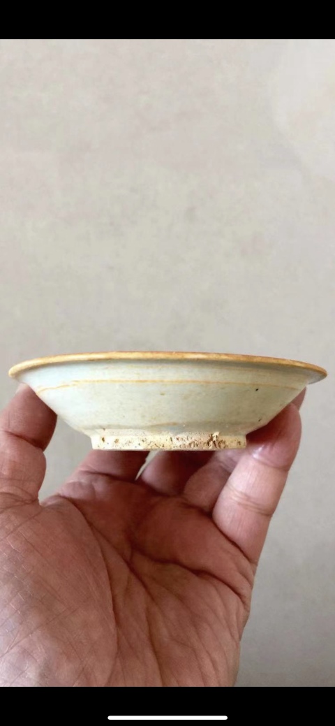 古玩陶瓷白瓷折沿洗拍賣,當前價格1200元