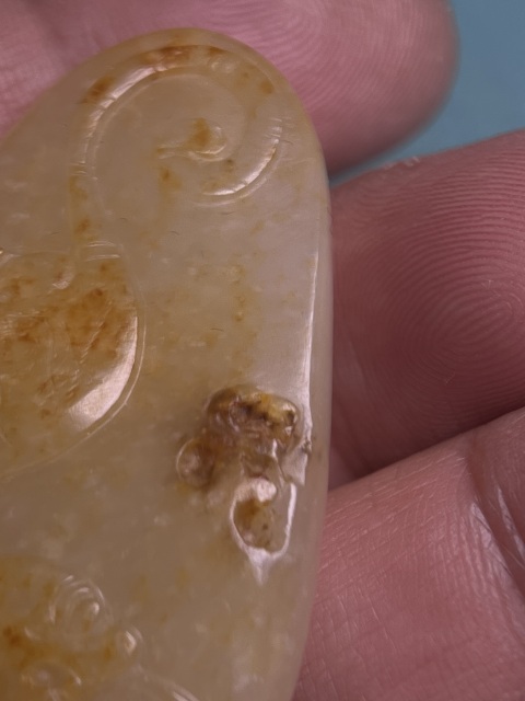 古玩玉器籽料留皮雕下山虎牌子拍賣,當前價格4800元
