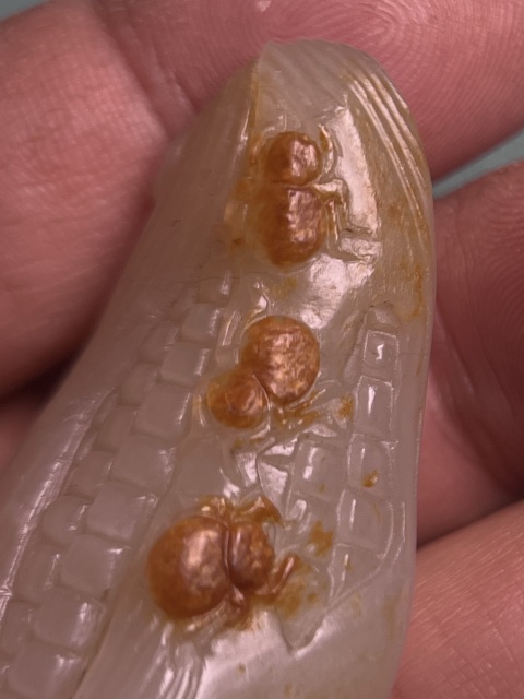 古玩玉器籽料巧雕甲殼蟲玉米拍賣,當前價格10800元