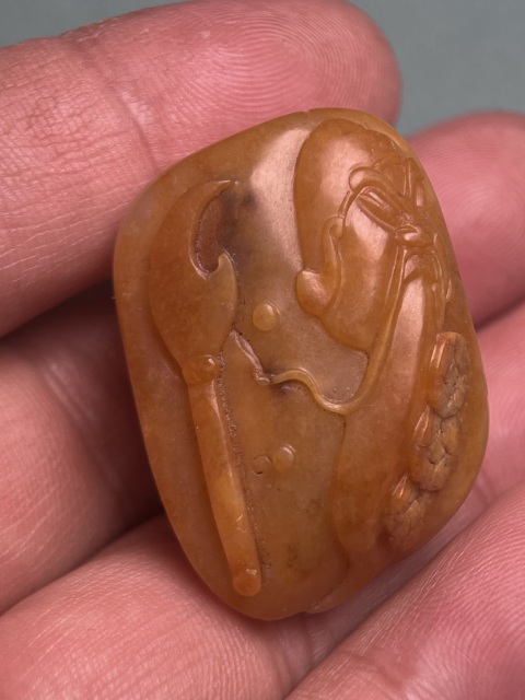 古玩玉器獨籽雕關公墜拍賣,當前價格22200元