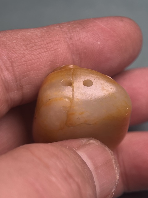 古玩玉器獨籽雕關公墜拍賣,當前價格22200元