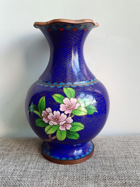 古玩雜項(xiàng)景泰藍(lán)花瓶拍賣(mài),當(dāng)前價(jià)格340元