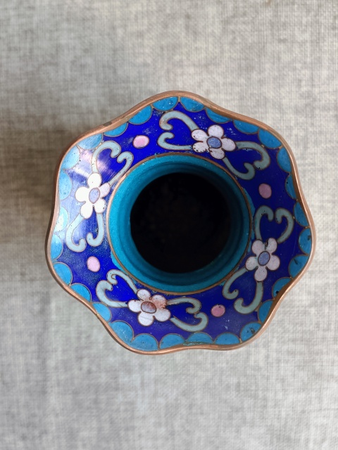 古玩雜項(xiàng)景泰藍(lán)花瓶拍賣(mài),當(dāng)前價(jià)格340元