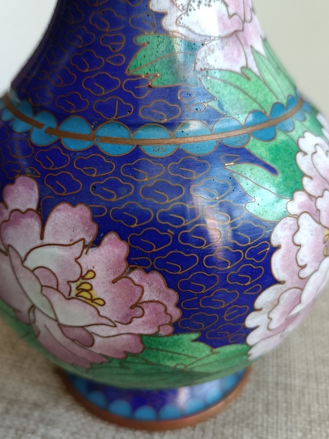 古玩雜項(xiàng)景泰藍(lán)花瓶拍賣(mài),當(dāng)前價(jià)格340元