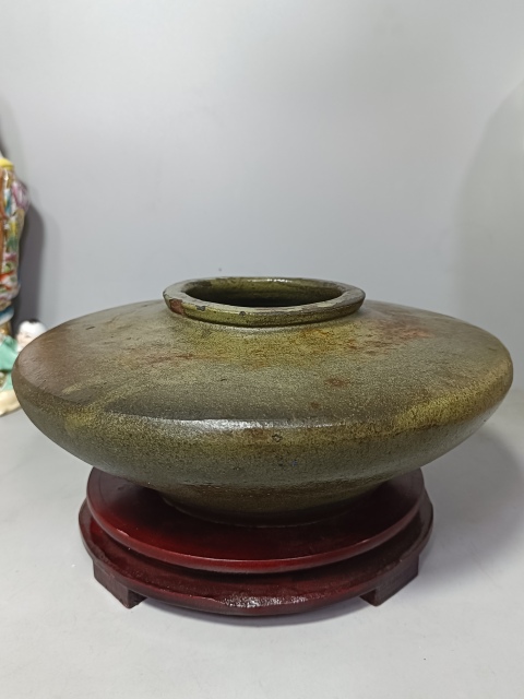 古玩陶瓷清·茶葉末釉罐真品鑒賞圖