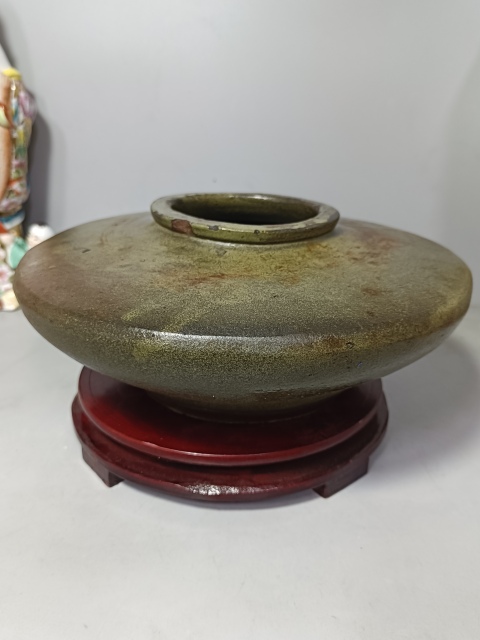 古玩陶瓷清·茶葉末釉罐真品鑒賞圖