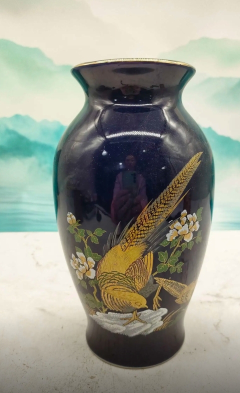 古玩陶瓷花鳥紋瓶拍賣,當前價格260元