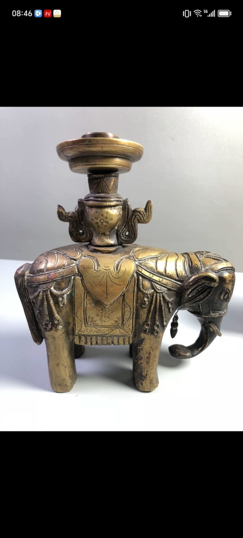 古玩銅器太平有象銅像一對拍賣,當(dāng)前價(jià)格28000元