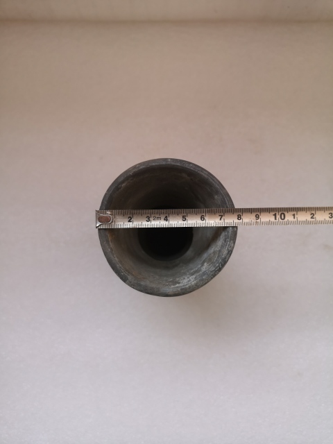 古玩陶瓷明末清初灰陶花觚拍賣，當前價格550元
