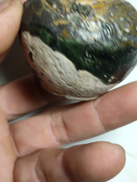 古玩陶瓷吉州窯綠釉龍紋水盂拍賣,當前價格1680元