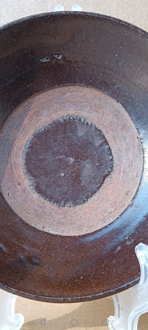 古玩陶瓷??????【元末明初】磁州窯褐釉斗笠碗拍賣，當前價格98元